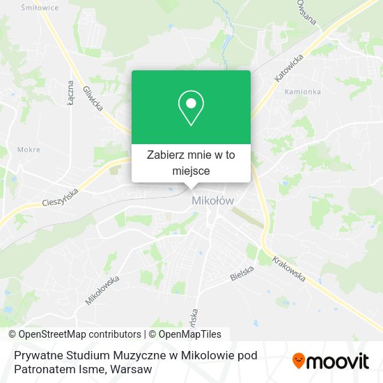 Mapa Prywatne Studium Muzyczne w Mikolowie pod Patronatem Isme