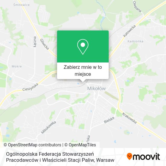 Mapa Ogólnopolska Federacja Stowarzyszeń Pracodawców i Właścicieli Stacji Paliw