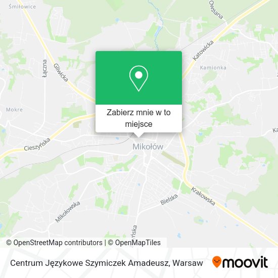 Mapa Centrum Językowe Szymiczek Amadeusz