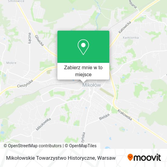 Mapa Mikołowskie Towarzystwo Historyczne