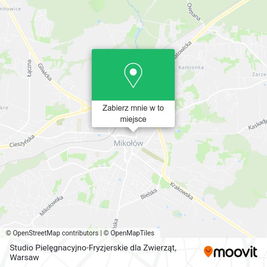 Mapa Studio Pielęgnacyjno-Fryzjerskie dla Zwierząt