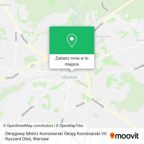 Mapa Okręgowy Mistrz Kominiarski Okręg Kominiarski VII Ryszard Oleś