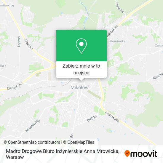 Mapa Madro Drogowe Biuro Inżynierskie Anna Mrowicka