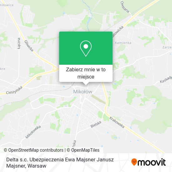 Mapa Delta s.c. Ubezpieczenia Ewa Majsner Janusz Majsner