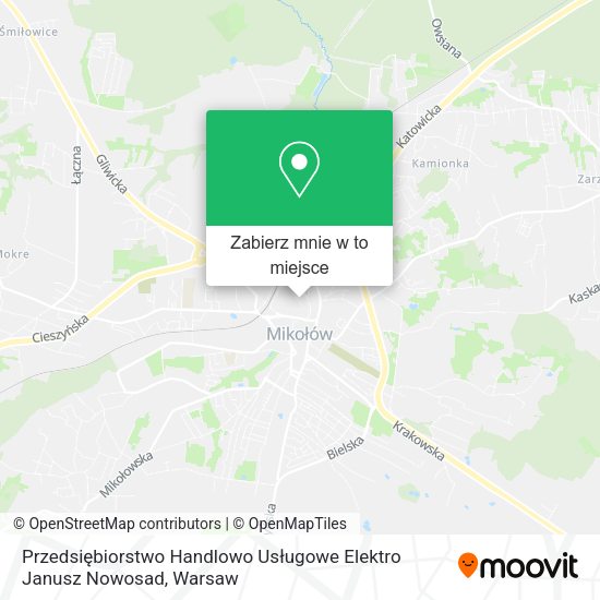 Mapa Przedsiębiorstwo Handlowo Usługowe Elektro Janusz Nowosad