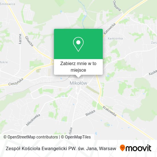 Mapa Zespół Kościoła Ewangelicki PW. św. Jana