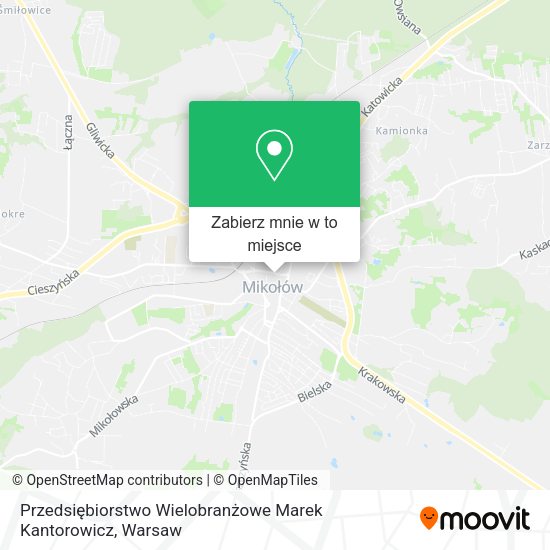 Mapa Przedsiębiorstwo Wielobranżowe Marek Kantorowicz