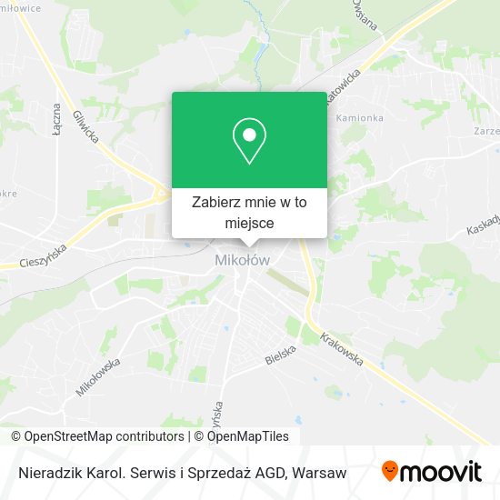 Mapa Nieradzik Karol. Serwis i Sprzedaż AGD