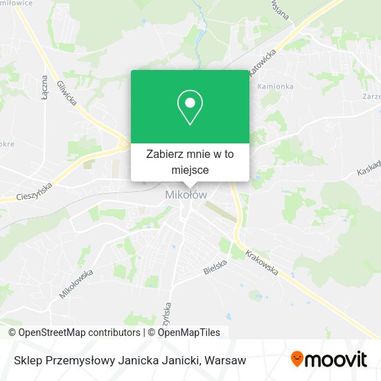 Mapa Sklep Przemysłowy Janicka Janicki