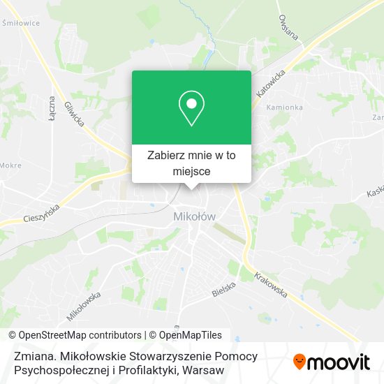 Mapa Zmiana. Mikołowskie Stowarzyszenie Pomocy Psychospołecznej i Profilaktyki