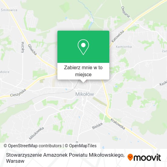 Mapa Stowarzyszenie Amazonek Powiatu Mikołowskiego