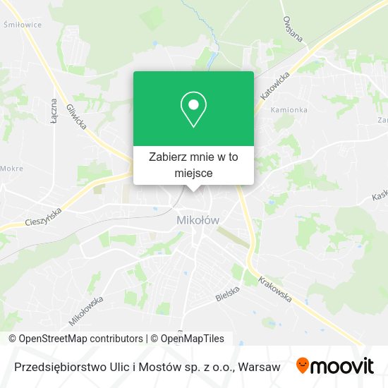 Mapa Przedsiębiorstwo Ulic i Mostów sp. z o.o.