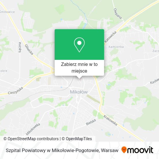 Mapa Szpital Powiatowy w Mikołowie-Pogotowie