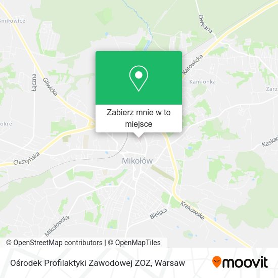 Mapa Ośrodek Profilaktyki Zawodowej ZOZ