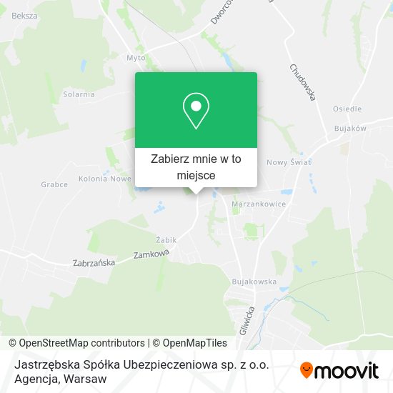 Mapa Jastrzębska Spółka Ubezpieczeniowa sp. z o.o. Agencja