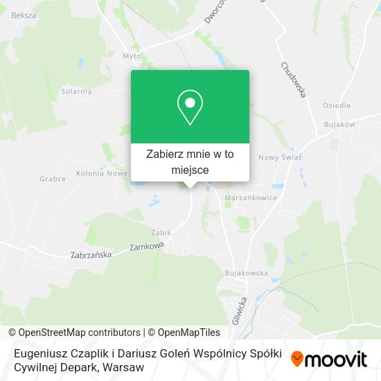 Mapa Eugeniusz Czaplik i Dariusz Goleń Wspólnicy Spółki Cywilnej Depark