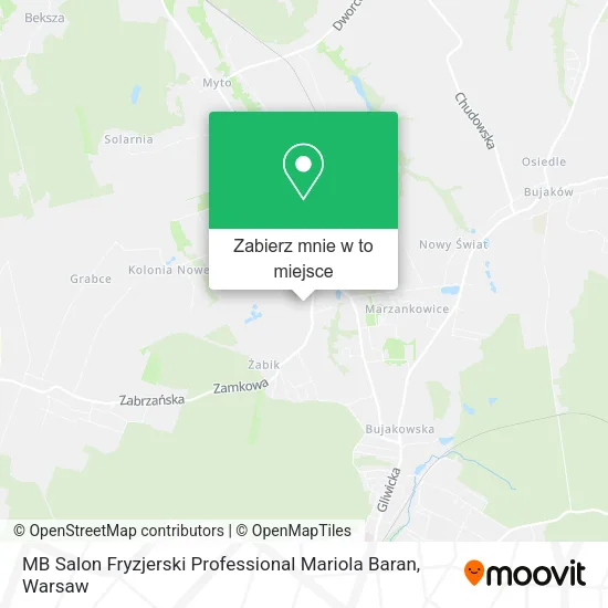 Mapa MB Salon Fryzjerski Professional Mariola Baran