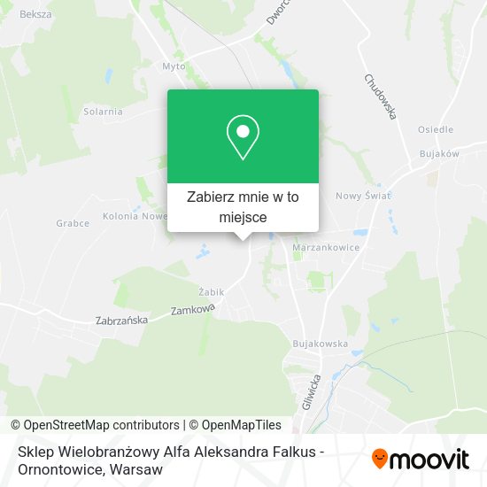 Mapa Sklep Wielobranżowy Alfa Aleksandra Falkus - Ornontowice