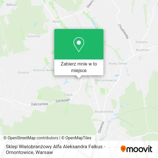 Mapa Sklep Wielobranżowy Alfa Aleksandra Falkus - Ornontowice