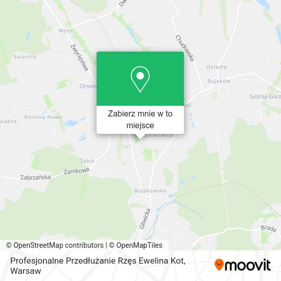 Mapa Profesjonalne Przedłużanie Rzęs Ewelina Kot