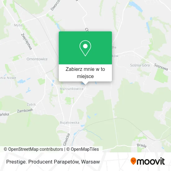 Mapa Prestige. Producent Parapetów