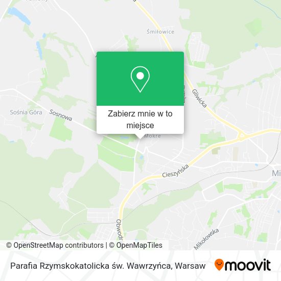 Mapa Parafia Rzymskokatolicka św. Wawrzyńca