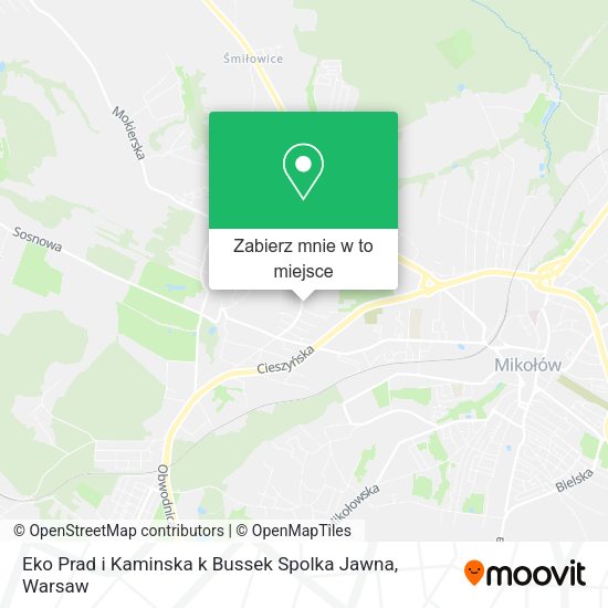 Mapa Eko Prad i Kaminska k Bussek Spolka Jawna