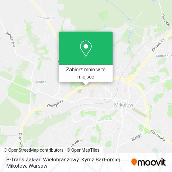 Mapa B-Trans Zakład Wielobranżowy. Kyrcz Bartłomiej Mikołów