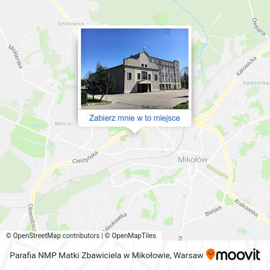 Mapa Parafia NMP Matki Zbawiciela w Mikołowie