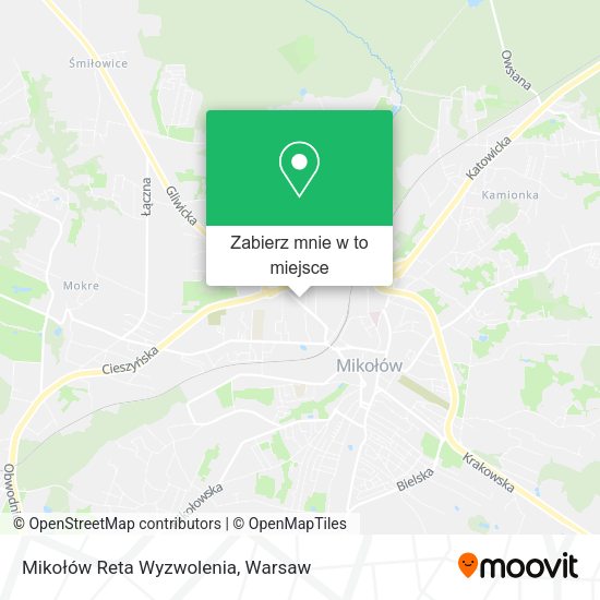 Mapa Mikołów Reta Wyzwolenia