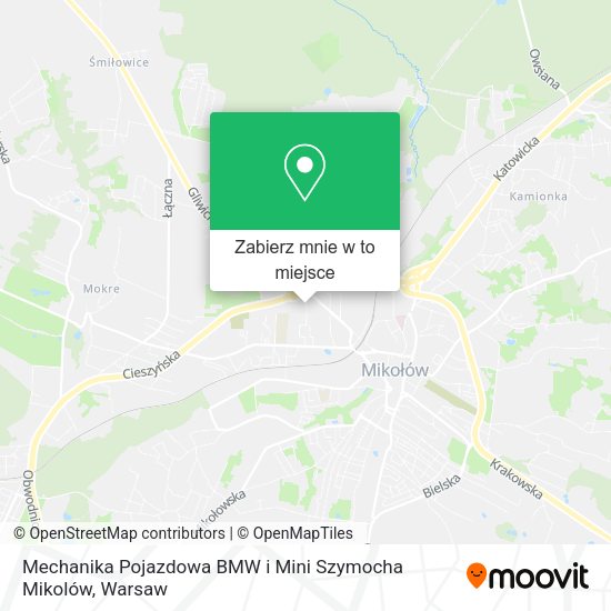 Mapa Mechanika Pojazdowa BMW i Mini Szymocha Mikolów