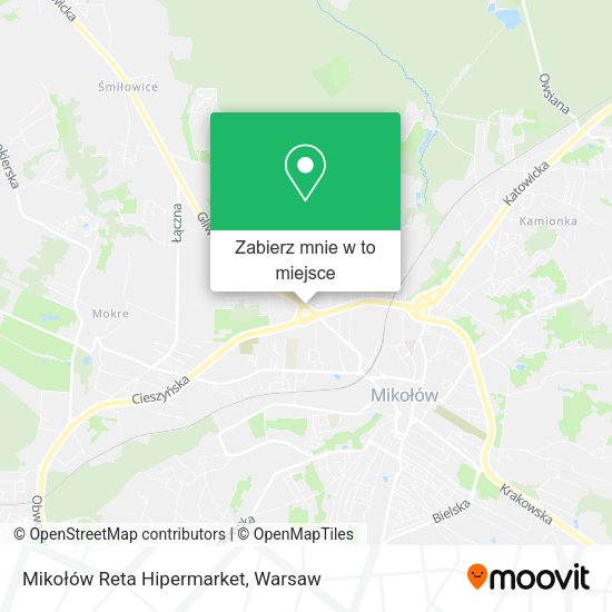 Mapa Mikołów Reta Hipermarket