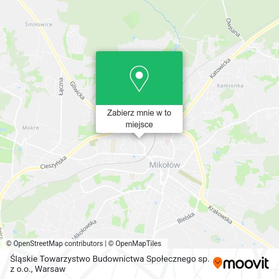 Mapa Śląskie Towarzystwo Budownictwa Społecznego sp. z o.o.