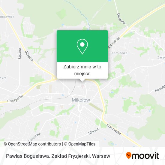 Mapa Pawlas Bogusława. Zakład Fryzjerski