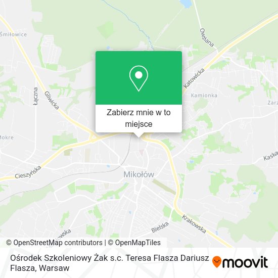 Mapa Ośrodek Szkoleniowy Żak s.c. Teresa Flasza Dariusz Flasza