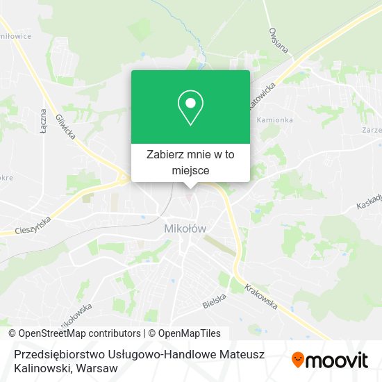 Mapa Przedsiębiorstwo Usługowo-Handlowe Mateusz Kalinowski