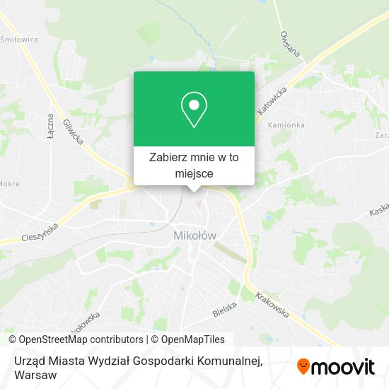 Mapa Urząd Miasta Wydział Gospodarki Komunalnej