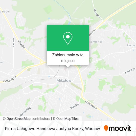 Mapa Firma Usługowo Handlowa Justyna Koczy