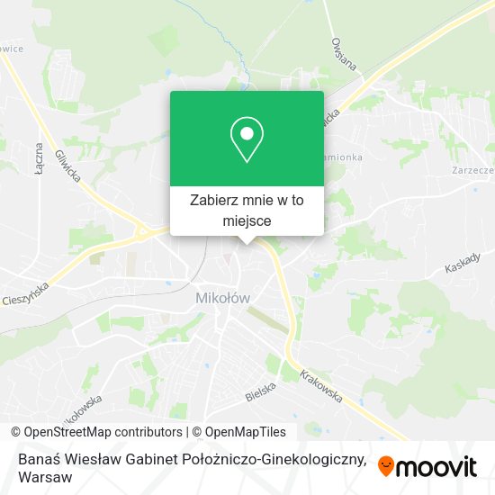 Mapa Banaś Wiesław Gabinet Położniczo-Ginekologiczny