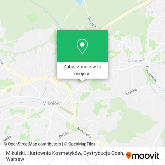 Mapa Mikulski. Hurtownia Kosmetyków, Dystrybucja Gosh