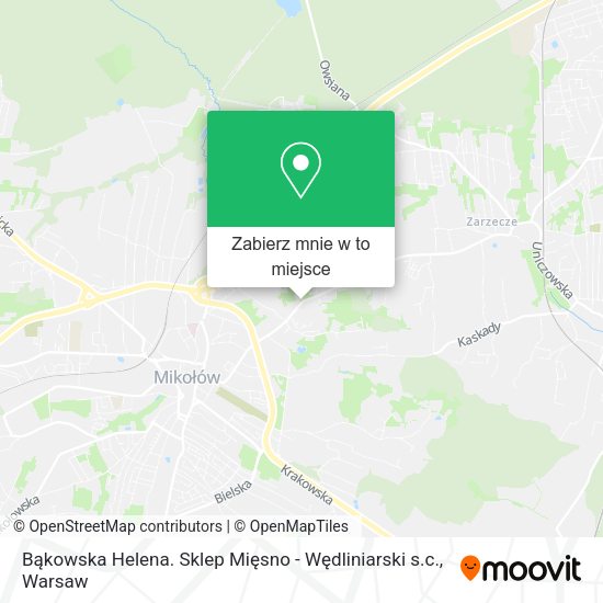 Mapa Bąkowska Helena. Sklep Mięsno - Wędliniarski s.c.