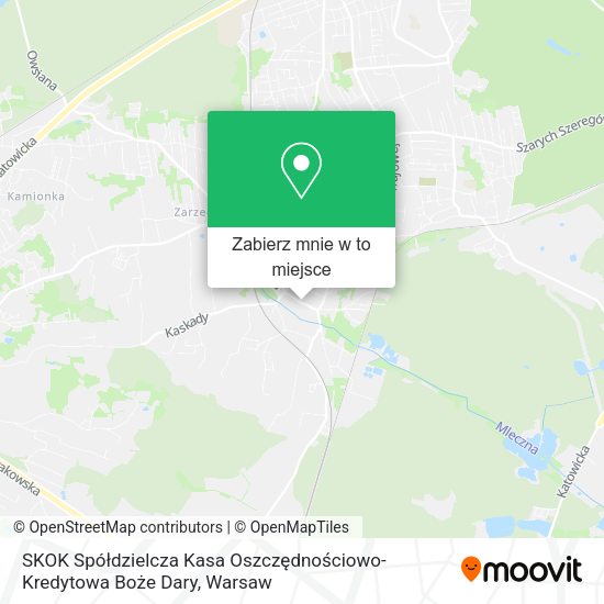 Mapa SKOK Spółdzielcza Kasa Oszczędnościowo-Kredytowa Boże Dary