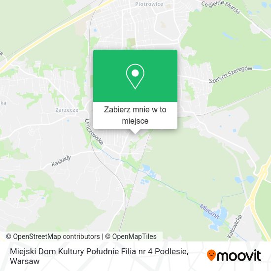 Mapa Miejski Dom Kultury Południe Filia nr 4 Podlesie