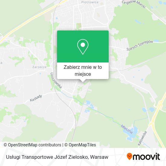 Mapa Usługi Transportowe Józef Zielosko