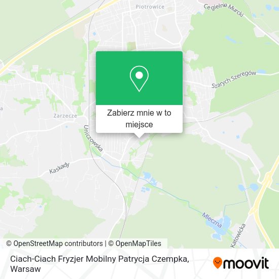 Mapa Ciach-Ciach Fryzjer Mobilny Patrycja Czempka