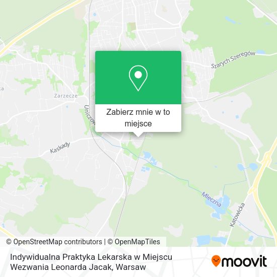 Mapa Indywidualna Praktyka Lekarska w Miejscu Wezwania Leonarda Jacak