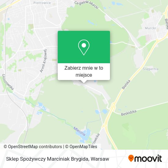 Mapa Sklep Spożywczy Marciniak Brygida