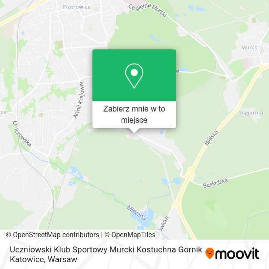 Mapa Uczniowski Klub Sportowy Murcki Kostuchna Gornik Katowice