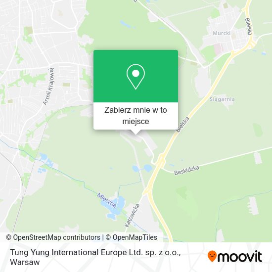 Mapa Tung Yung International Europe Ltd. sp. z o.o.