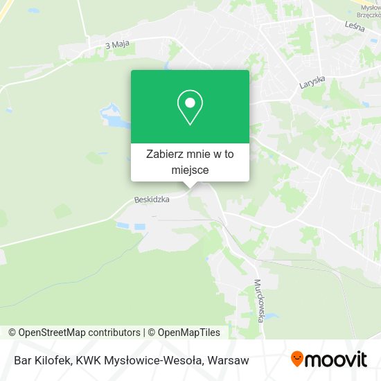 Mapa Bar Kilofek, KWK Mysłowice-Wesoła